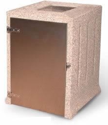 65 Gal Covered Trash Receptable,32 x 55