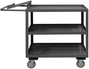 3 Shelf Order Picking Cart, 1200 lb Capacity