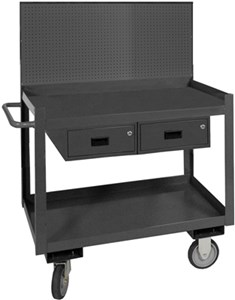 Stock Cart W/Pegboard Panel, 1200 lb Capacity