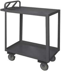 2 Shelf Stock Cart with Ergonomic Handle, 1200 Cap