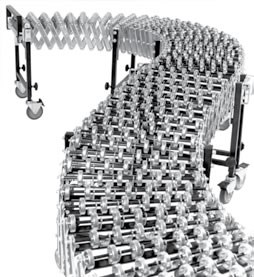 Extendable 24"W Flexible Skatewheel Conveyor