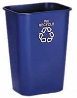 Deskside Recycling Container, Blue (12 Pack)