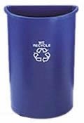 Half Round Recycling Container, Blue