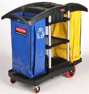 Double Capacity Cleaning Cart, Black