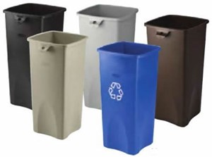 Square Recycling Container, Blue (4 Pack)