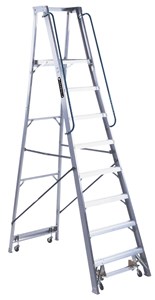 Aluminum Platform, Rolling Ladder