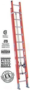 Two Section Extension Ladder, 36ft, Round Rung