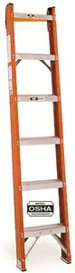 Fiberglass Shelf Ladder, 10ft