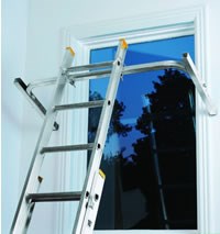 Adjuster Stabilizer for Extension Ladders