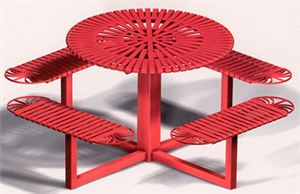 Steel Table, 66"x66"x30"