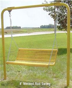 4' Grand Contour Expanded Metal Swing, Direct Bury