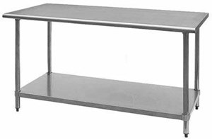Stainless Steel Work Table w/Adj Shelf,24x48x34