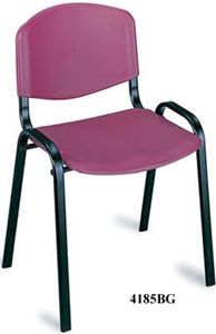 Stack Chair, Burgundy (4 Pack)