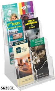 3-Pocket Acrylic Magazine Display