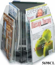 6 Magazine Triangle Table Top Display