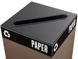 Paper Slot Square Lid, Black