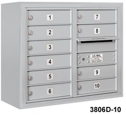 Surface Mounted 4 Door-no Parcel Locker Mailbox