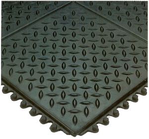 Modular Diamond Plate 3'x3' All Purpose Mat-Black