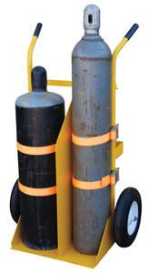 Welding Cylinder Torch Cart w. Foam-Filled Wheels