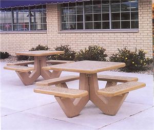 Concrete Square 4 Seat Table