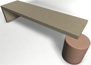 Floating Concrete Bench