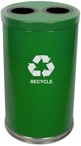 20 Gal. Emoti-Can Recycling Dual 7" Round Hole