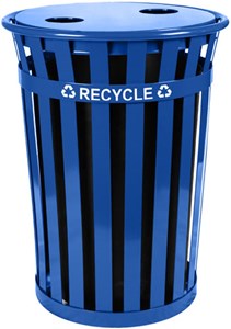 36 gal. Oakley Recycle Receptacle w/Flat Top