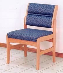 Standard Leg Armless Chair,Mahogany Finish