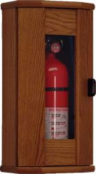 Fire Extinguisher Oak Cabinet-Acrylic Front Panel